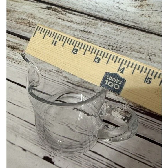 Vintage Beer Pitcher 6” Glass Clear - Picture 8 of 8